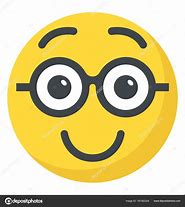 A yellow smiley face with glasses on it.