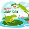 A frog is jumping on the water to catch a leap.
