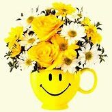 Flower vase happy face