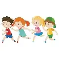 children running children running