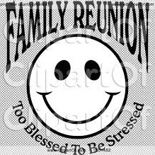 A family reunion t shirt design with a smiley face