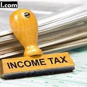 Income tax stamp on financial documents.