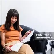 ladie reading magazine 3
