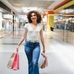 lady walking in mall