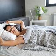 woman stretchin in bed -2